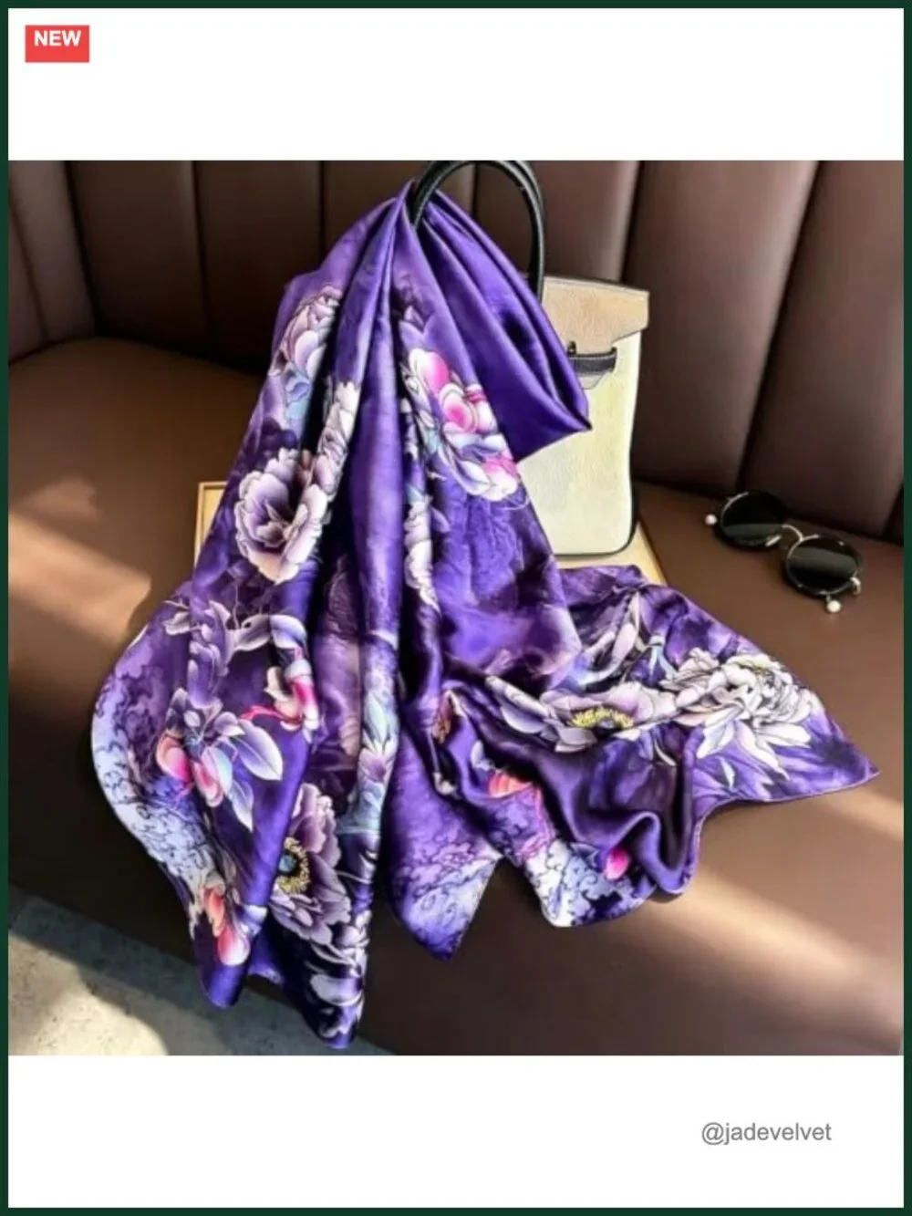 Silk Feel Satin Scarf Long Shawl Wrap Fashion Scarf Women's Accessory